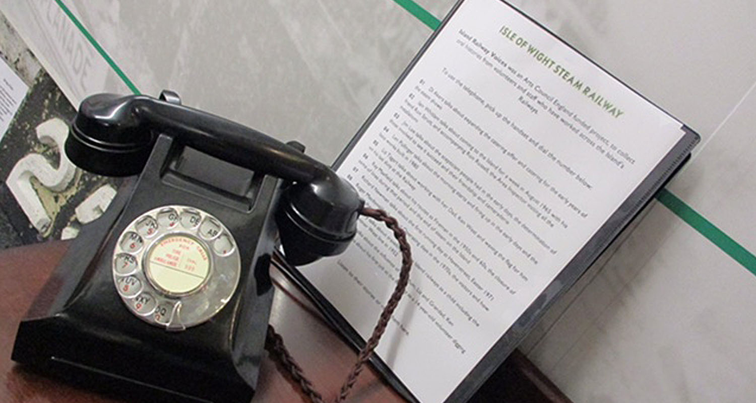 Period Telephone in black at Isle of Wight Steam Railway