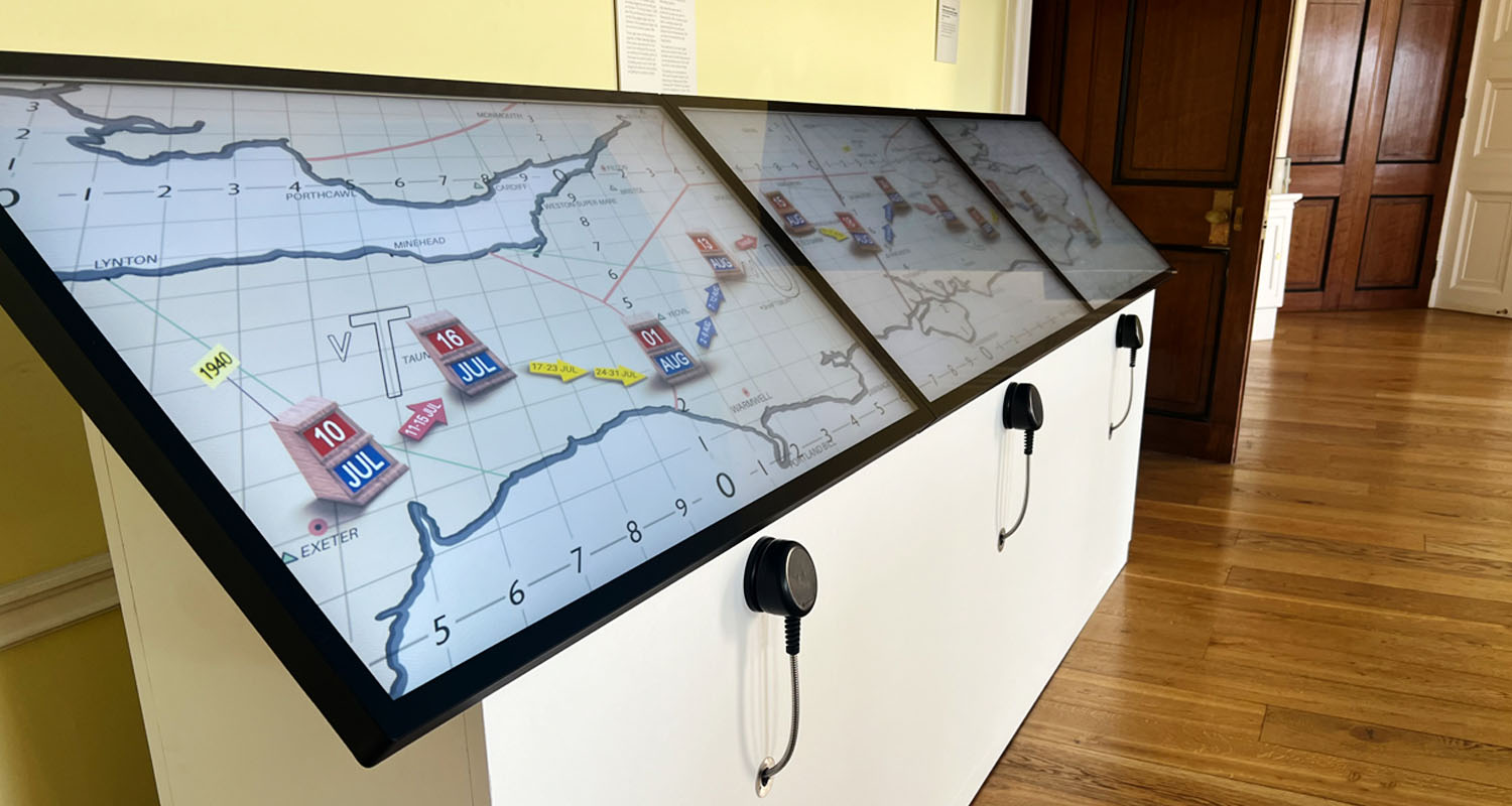 Bespoke Kiosks with Handsets at Bentley Priory Museum