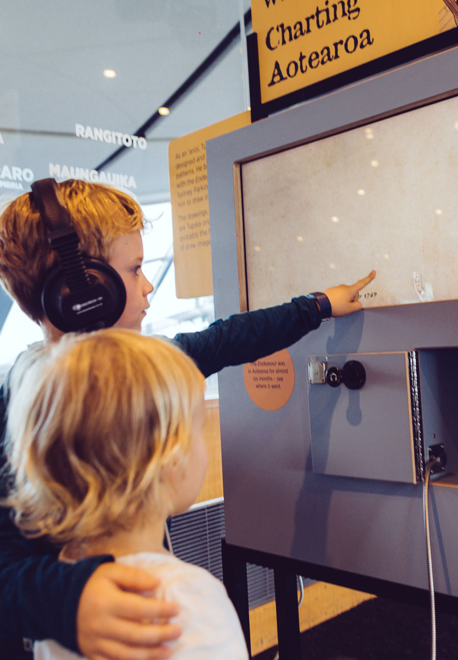 Children using MKII Headphones at the Auckland War Memorial Museum.2