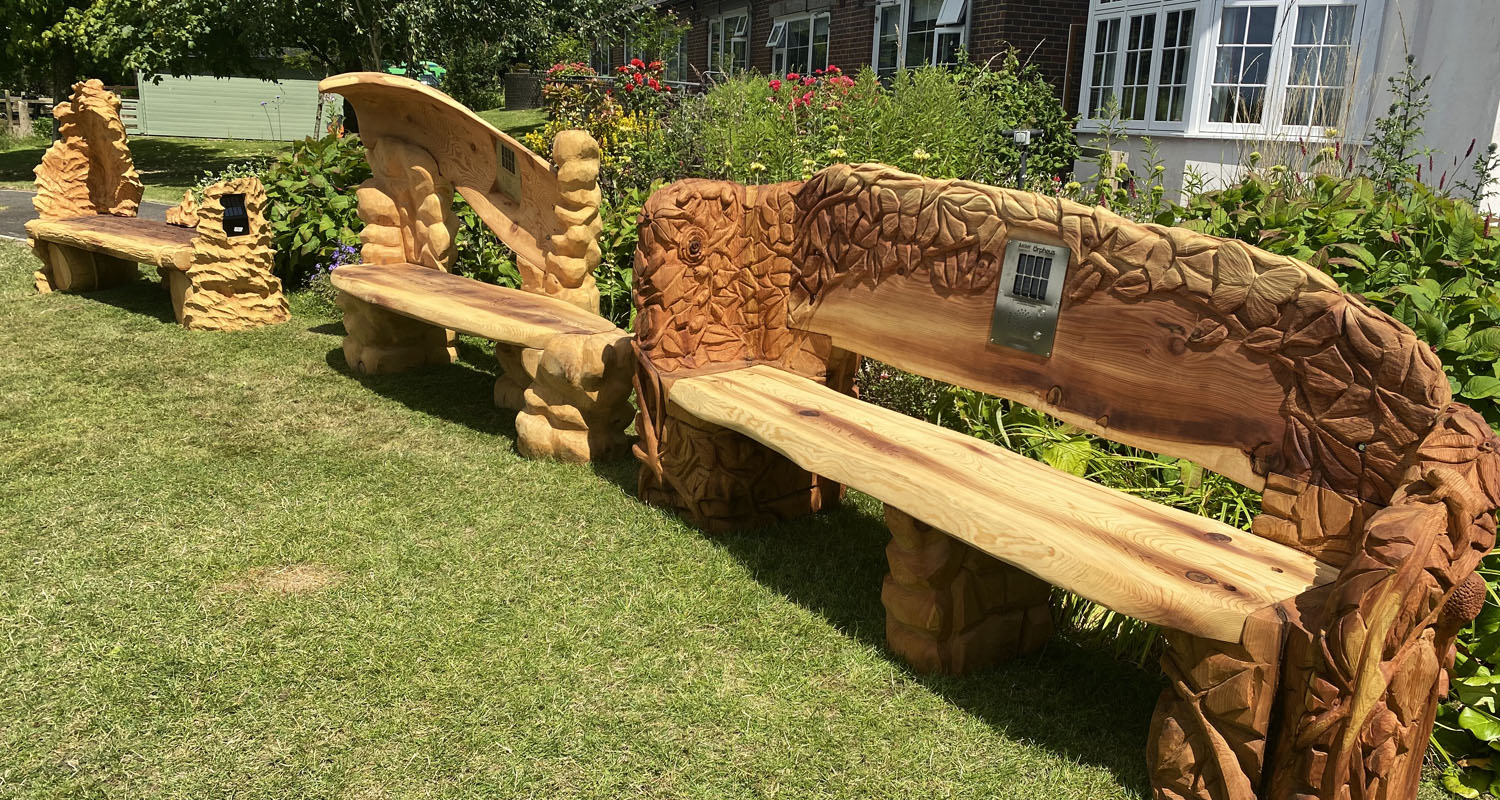 Three bespoke Audio Benches at the Orpheus Centre