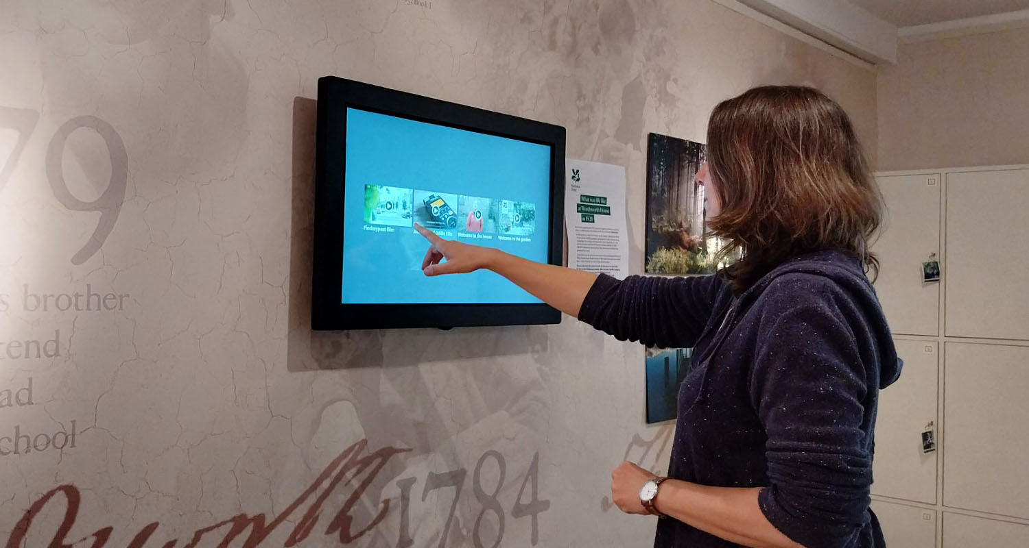 32 Inch All-In-One Touchscreen in use with Lightbox 3 Collections at Wordsworth House