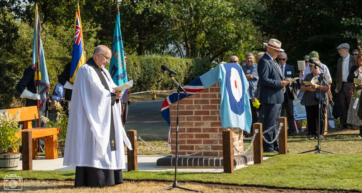 Heavy Duty Bench during memorial at Earls Colne Heritage Museum