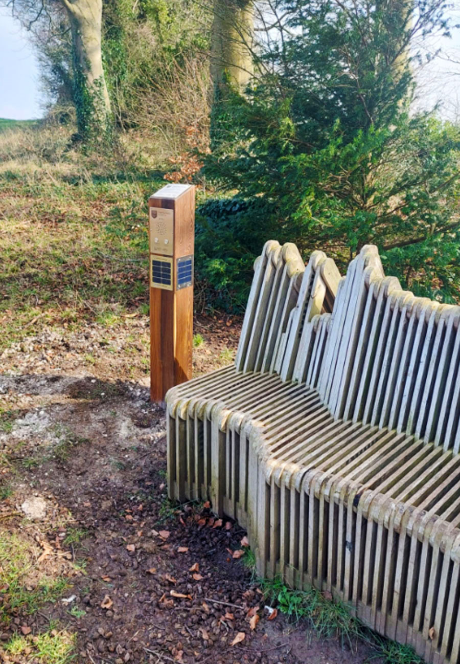 Solar Audio Post at Kent Downs Way National Trail (portrait) (vibrant)