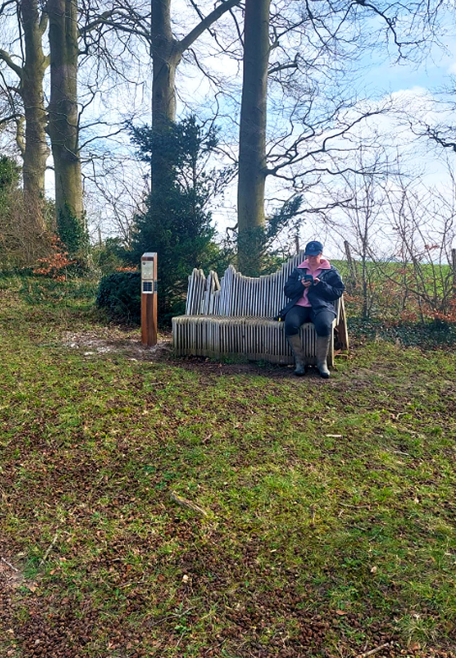 Solar Audio Post installed at Kent Downs Way National Trail (portrait) (vibrant)