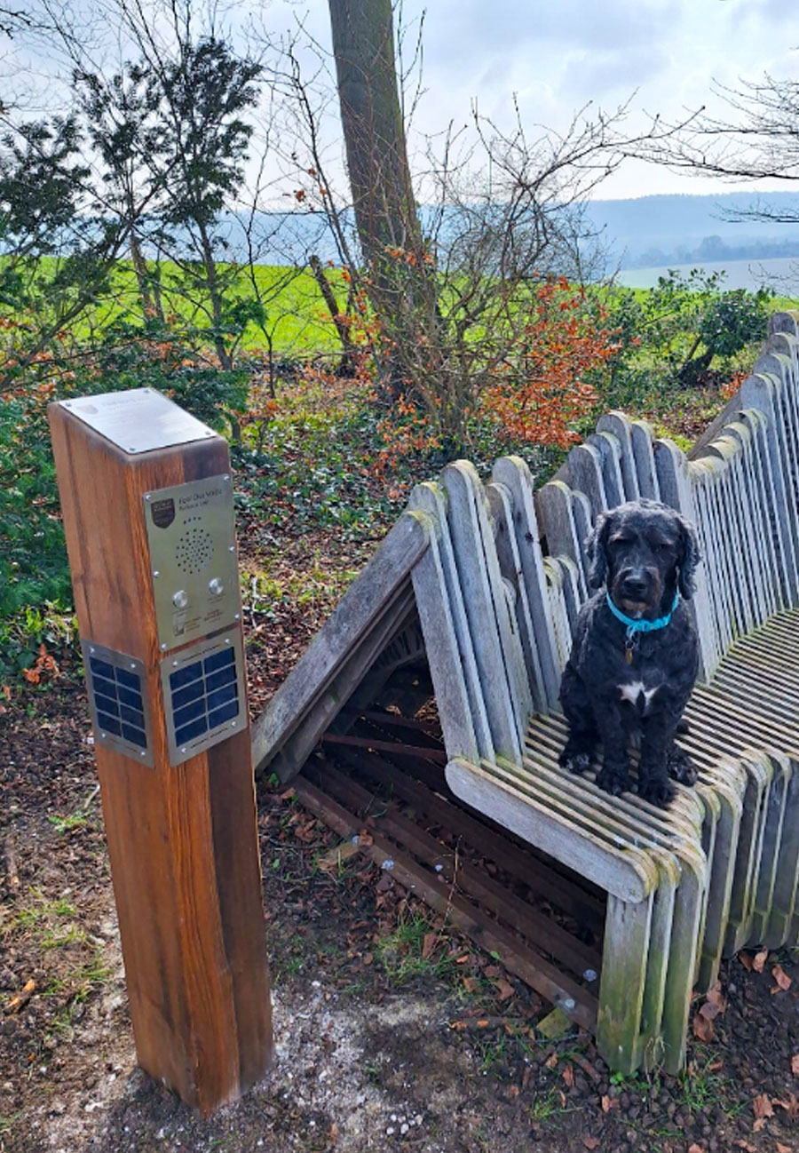 Solar Post installed at Kent Downs Way National Trail (portrait) (vibrant)